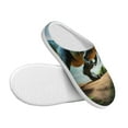 thumbnail image 3 of Fotbe Lake Forest Dinosaur A Pattern Women's Fuzzy Curly Fur Memory Foam Loafer Slippers Indoor Outdoor Slippers Winter Home Shoes-37/38, 3 of 7