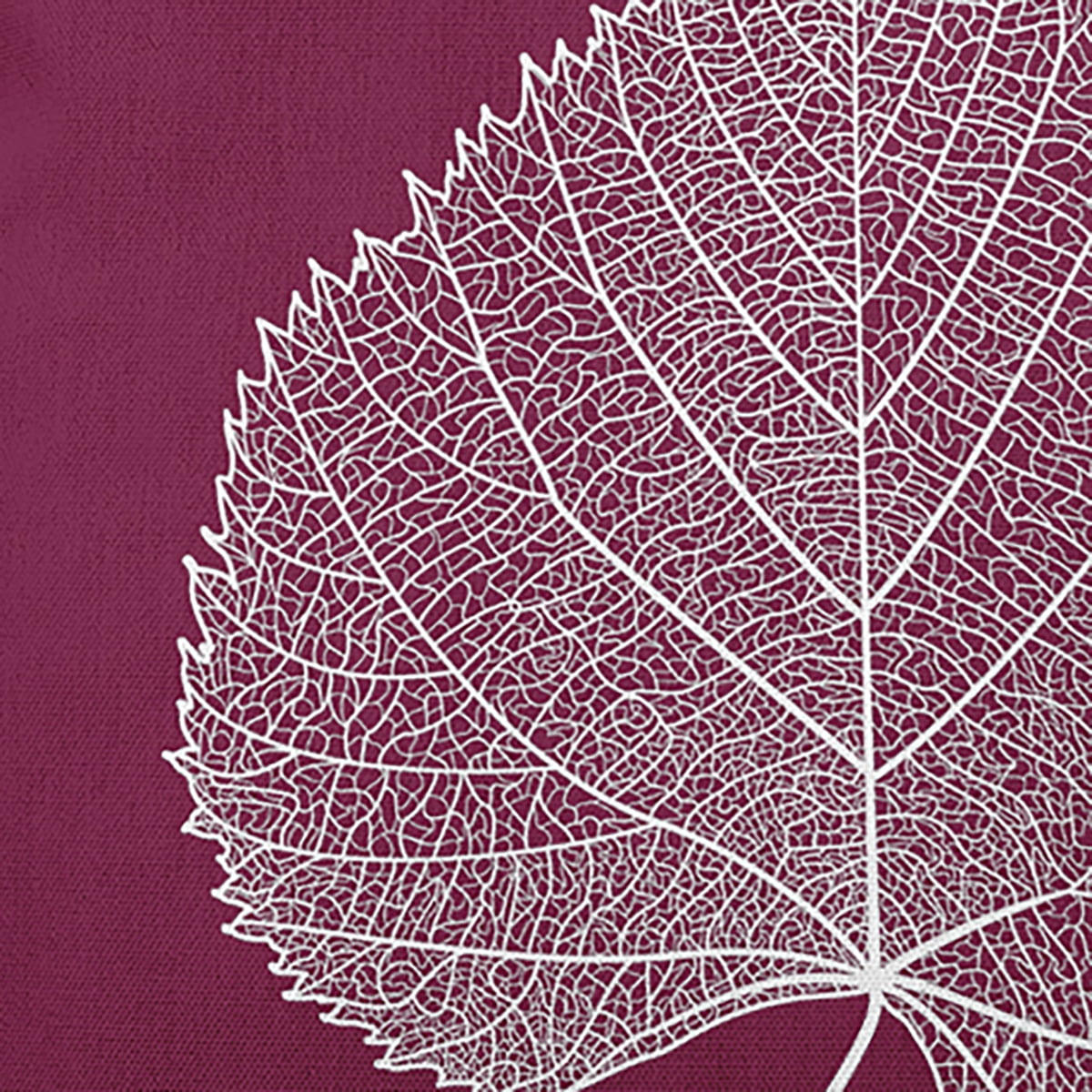 16" x 16" Simply Daisy Leaf Study Polyester Accent Pillow, Plum Qty 1