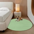 thumbnail image 2 of Round Rugs 5Ft, Light Sage Green Round Area Rug Washable Indoor Throw Carpet, Solid Color Farmhouse Green Soft Non Slip Circle Rug for Cabinet Bathroom Home Decor Aesthetic, 2 of 8