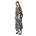 thumbnail image 4 of Black and White Kaftans for Women Geometric Plus Size Kaftan Dresses Women's Long Maxi Ladies Kimono Online by Oussum, 4 of 7