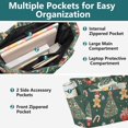 thumbnail image 3 of FORMRS Tote Bag for Women Quilted Large Capacity Travel Work Carry On Shoulder Handbag, Yellow Christmas Gingerbread, 3 of 7