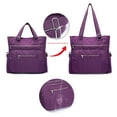 thumbnail image 2 of Womens Tote Bag Waterproof Nylon Multi Pocket Shoulder Bags Laptop Work Bag Purse Lightweight Handbag, 2 of 8