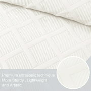 Exclusivo Mezcla Ultrasonic King Quilt Set, 3-Piece Lightweight Bedspreads Modern Striped Coverlet, White