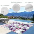 thumbnail image 3 of Purple Pink Roses Outdoor Rug for Patio/Deck/Porch, Non-Slip Large Area Rug 6 x 9 Ft, Spring Floral Elegant Pastoral Botanical Indoor Outdoor Rugs Washable Area Rugs, Camping Rug Carpet Runner, 3 of 8