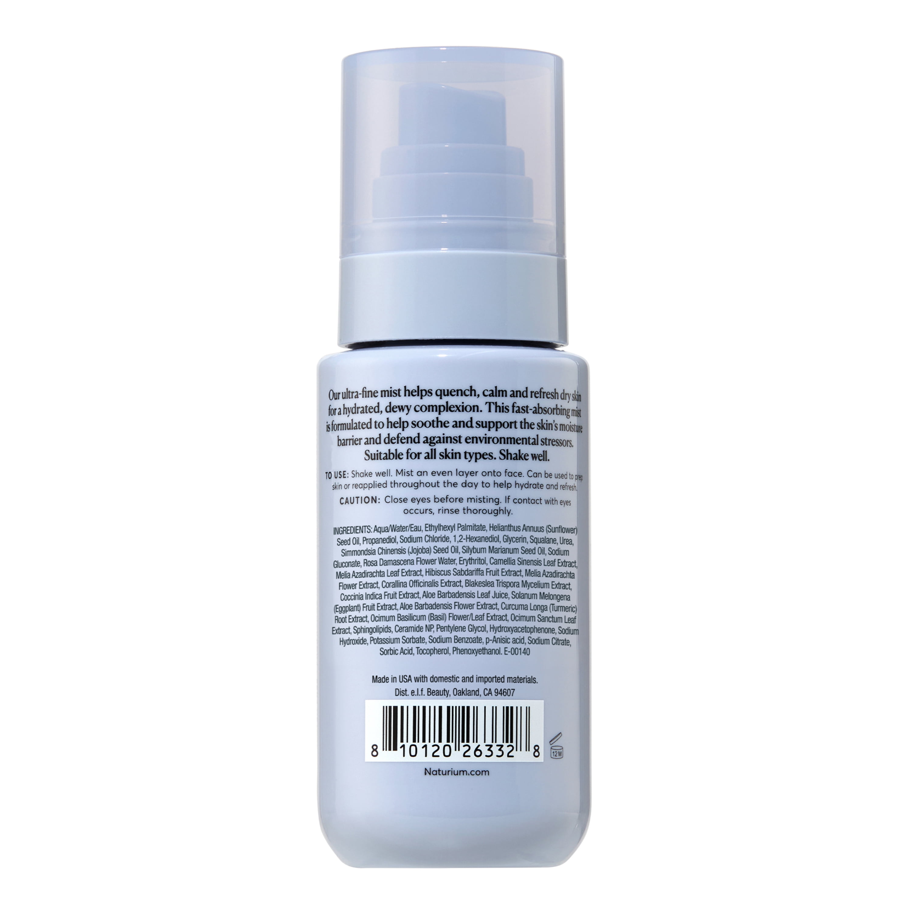 Naturium Barrier Bounce Mist, Hydrating Skincare with Urea, Squalane, Plant-Derived Ceramide & Aloe, 100 mL / 3.4 fl oz