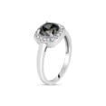 thumbnail image 2 of Sterling Silver Rhodium Plated Round 7MM Mystic Topaz And White Topaz Halo Ring, 2 of 2