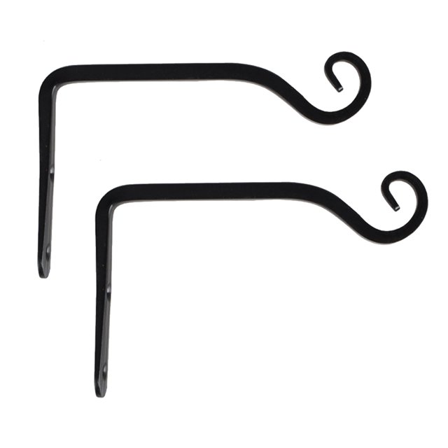 Advancent Colgador de plantas, cesta colgante de hierro, gancho de farol, organizador de pared para exteriores, invernadero, organización del Decoración del hogar 2 piezas