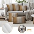 thumbnail image 5 of Outdoor Pillow Covers 20x12 Set of 2, Brown Ombre Waterproof Patio Throw Pillow Covers for Couch Sofa Chair, Vintage Country Wooden Decorative Pillowcases for Throw Pillows, 5 of 9