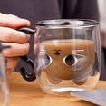 thumbnail image 4 of Taza con gato negro linda taza con asa taza de café de doble pared Kawaii gato regalo femenino 250-300 ml taza de regalo de cumpleaños para los amantes de los gatos idea Halloween Navidad., 4 of 6