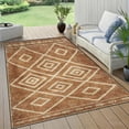 thumbnail image 6 of 5x7 Washable Area Rug Non-Slip Low Profile Soft Boho Distressed Rug for Living Room, Bedroom, Dining Room, Office, Brown, 6 of 13
