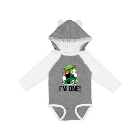 

Inktastic First Birthday Irish Buffalo Plaid Gift Baby Boy or Baby Girl Long Sleeve Bodysuit