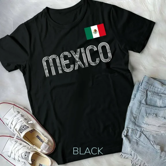 Mexico Football Soccer, Retro and Vintage Style Themed Graphic Design New Unisex T-Shirt