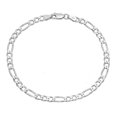 thumbnail image 1 of Sterling Silver 3.8mm Figaro Link Italian Bracelet, 1 of 3
