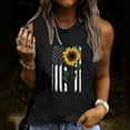 thumbnail image 2 of IROINNID Women's Round Neckline T-Shirt Sleeveless 4th Of July Summer Casual Loose Tops America Independence Day, 2 of 5