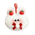thumbnail image 1 of Plush Stuffed Keychain Funny Dolls Strawberry Bunny Pendant Keyring for Decor, 1 of 5