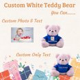 thumbnail image 2 of Personalized Teddy Bear as Customized Gifts for Women Men with Text+Photo as Gifts for Valentines Day Christmas (10 IN-Text+Photo), 2 of 6