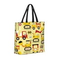 thumbnail image 2 of Vsdgher Funny Construction Vehicles print Tote Bag for Women Shoulder Bag with Zipper Large Shoulder Bag Handle Handbag Portable Washable for Travel, Work, 2 of 8