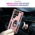 thumbnail image 5 of ELEHOLD Hybrid Rugged Case for Samsung Galaxy S25 Ultra Full Body Protection with Metal Magnetic 360° Rotating Ring Holder Kickstand Shockproof Heavy Duty Case for Samsung Galaxy S25 Ultra,Rosegold, 5 of 6