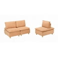 thumbnail image 2 of Modern Simple Flannel Three-Seater Sofa 88-inch for Living Rooms, 2 of 12