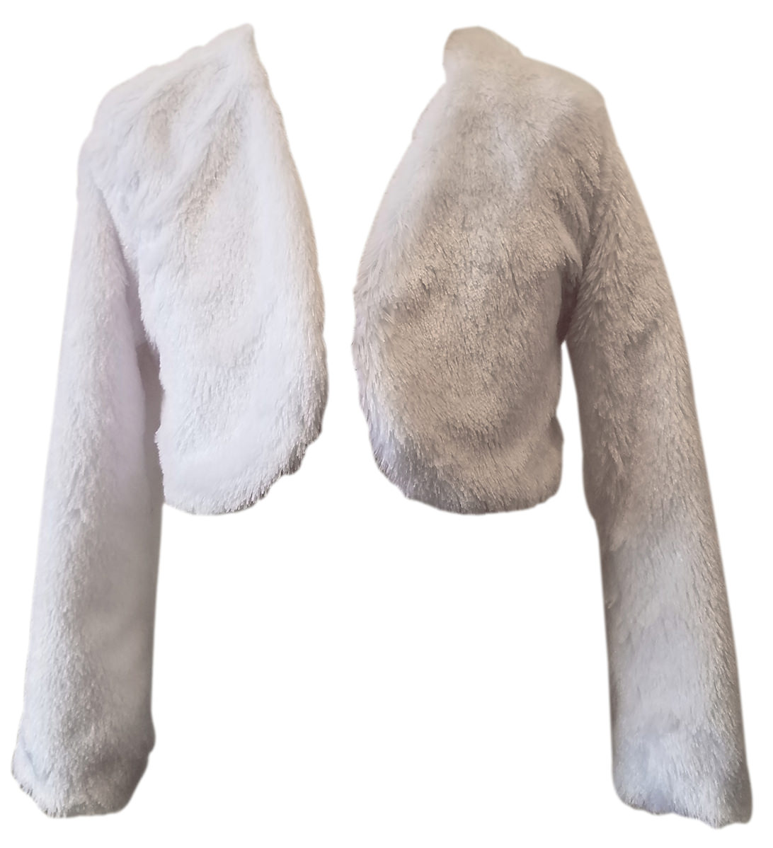 Little Girl Faux Fur Dress Coat Flower Girl Bolero Jacket Winter White