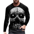 thumbnail image 1 of RKSTN Mens Shirts Manches Courtes Manches Longues Impression Pull Col Rond T-Shirt Blouse Hawaïenne Shirts for Men, 1 of 3