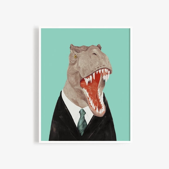Zuno Trex Art Print - Dinosaur Print - Tyrannosaurus Rex Dinosaur Wall Art- Wall Art Print, 8x12 UNFRAMED
