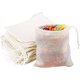 thumbnail image 1 of Xiao Hua 100 bolsas de algodón natural con cordón, bolsas de muselina reutilizables de 4 x 6 pulgadas, bolsitas de té, bolsitas de joyería para fiestas, bodas, almacenamiento en el hogar, 1 of 5