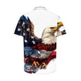 thumbnail image 5 of WAENQINLA Big and Tall Hawaiian Shirts for Men Short Sleeve Beach Shirt The American Flag Printed Summer Casual Button Down Shirts, 5 of 5