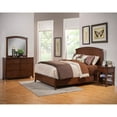 thumbnail image 7 of Alpine Furniture Baker Queen Wood Panel Bed in Mahogany (Brown), 7 of 7