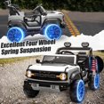 thumbnail image 5 of 24V 2 Seater Ride on Truck Car, Ford Bronco Raptor Kids Electric Vehicle Car with Parent Remote, Battery Powered Ride on Toy for Boys Girls w/ Rear Wheel Suspension, Bluetooth, White, 5 of 8
