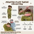 thumbnail image 2 of Funny Big Mouth Monster Onesie Pajamas – Oversized Plush Fleece Hooded One Piece for Sleep & Halloween, Christmas Party(Blue/S), 2 of 7
