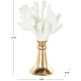 thumbnail image 3 of 8" x 13" White Resin Textured Coral Sculpture with Round Copper Base, by DecMode, 3 of 9