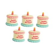 EHJRE 5 Pieces Mini Cake Decor Creative Food Toys for Bookshelf Birthday Farmhouse Birthday Pattern