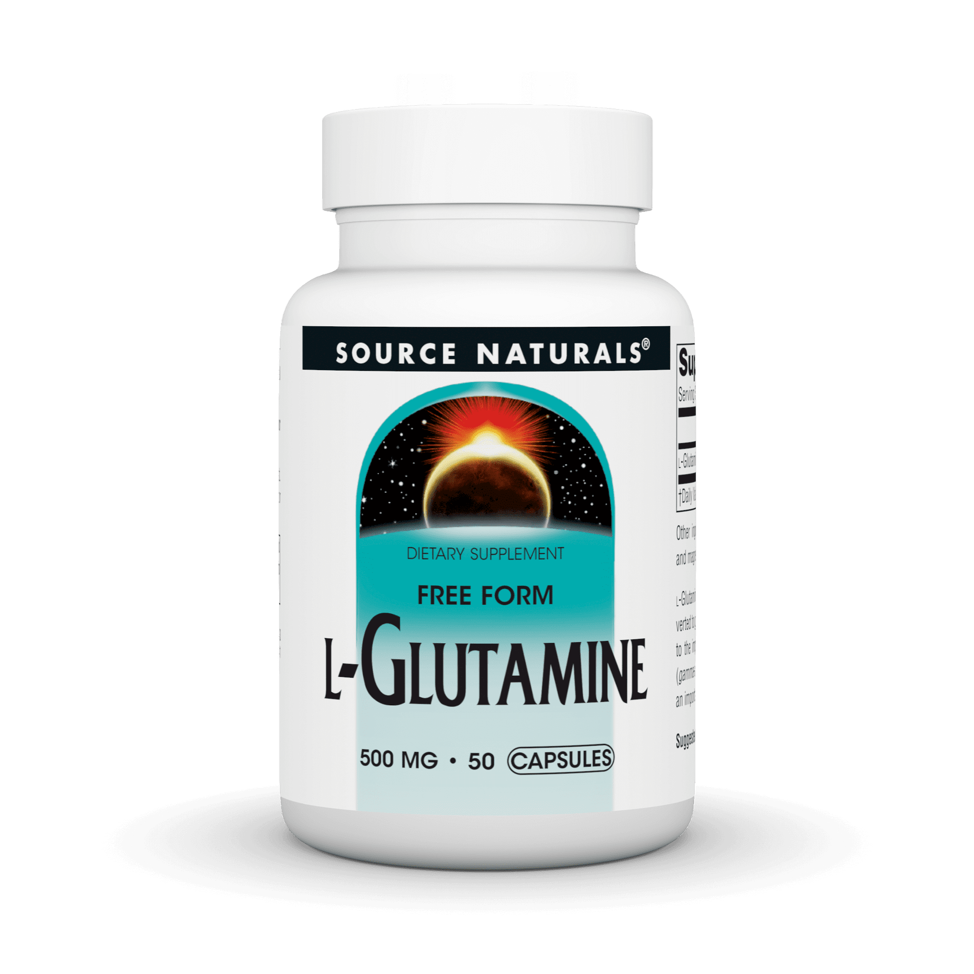 Source Naturals L-Glutamine, a Free-Form Amino Acid, 500 mg 50 Capsule