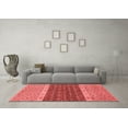 thumbnail image 3 of Ahgly Company Indoor Round Oriental Red Modern Area Rugs, 5' Round, 3 of 4