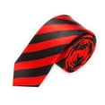 thumbnail image 1 of TopTie Cravate Unisexe Imprimée à Rayures Rouges, Coupe Ajustée, 1 of 7
