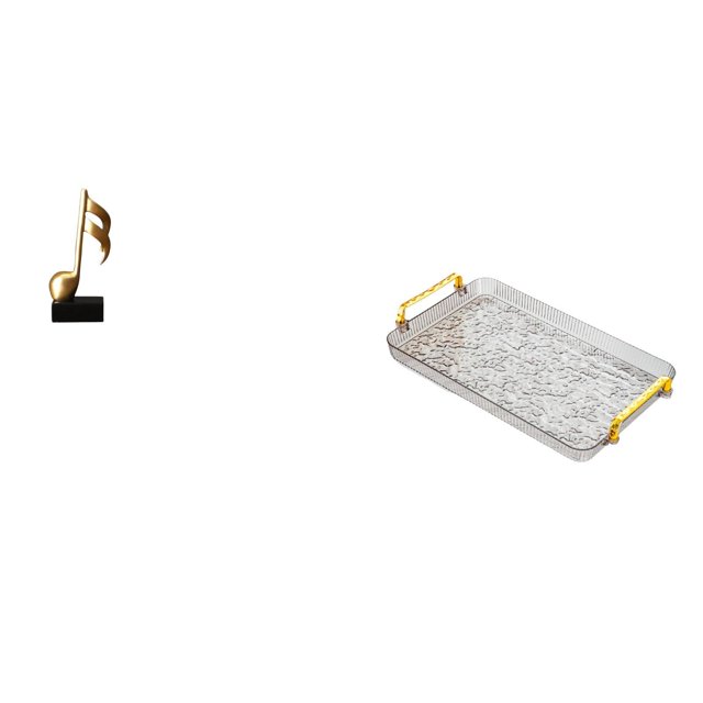 Bandeja De Escultura De Nota Musical De Resina, Adorno Creativo De Mesa Con Asa, Centro De Mesa Para Guardar Joyas, Escritorio, Comedor, Regalo De Inauguración De La Casa