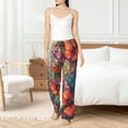 thumbnail image 4 of Fotbe Butterflies On Rocky Cliff Pantalones de Pijama para Mujer, Pantalones de Dormir, Pantalones Pj con Cordón y Bolsillos-3X-Large, 4 of 6