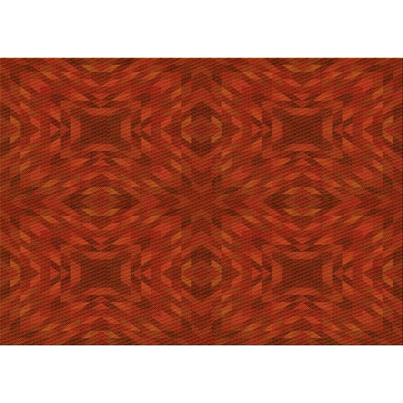 Ahgly Company Indoor Rectangle Patterned Scarlet Red Area Rugs, 6' x 9'