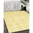 thumbnail image 2 of Ahgly Company Indoor Rectangle Abstract Chrome Gold Yellow Oriental Area Rugs, 8' x 10', 2 of 6
