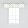 thumbnail image 2 of Ambesonne Fruits Valance Pack of 2, Simple Green Apples Pattern, 54"X12", Pale Green and White, 2 of 4