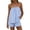 Light Blue, variant on Women Striped 2 Piece Outfits Strapless Tube Tops Short Set Summer Holiday Sleeveless Backless Matching Sets