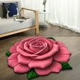 thumbnail image 4 of Usupdd 3 D Flower Mat Soft (Pink), 3 D Flower Mat Soft Carpet Non-Slip Area Carpet Dining Room Home Bedroom Carpet Floor, 4 of 6