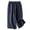 Navy #30, variant on WULMLEO Women's Linen Wide Leg Capris Casual Summer Shorts with Pockets Coffee M