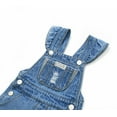 thumbnail image 5 of KIDSCOOL SPACE Baby Girl Letter Ruffled Jeans Overalls, 12-18 Months, 5 of 7
