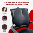 thumbnail image 3 of Strlinen Lumbar Pillow - Patented Ergonomic Multi-Region Firm Back Support for Lower Back Pain Relief - Extra Dense Lumbar Pillow Support Cushion for Office Chair, Car, Sofa, Plane - Black, 3 of 6