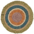 thumbnail image 2 of SAFAVIEH Natural Fiber Tanja Braided Jute Area Rug, Green/Multi, 7' x 7' Round, 2 of 6