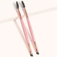 thumbnail image 3 of 2-Piece Double-Ended Eyebrow & Eyelash Makeup Brushes Set - Angled Brow Brush & Spoolie for Precise Shaping, Lightweight Aluminum/Plastic/Nylon Tools, Easy to Clean, Black Design, Ideal for Daily Use, 3 of 6