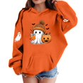 thumbnail image 3 of NEBWOAK Boys Girls Halloween Hoodie, Cute Ghost Jack-O-Lantern Pullover Sweatshirt, Orange Fall Casual Top,Size 2-3T, 3 of 5