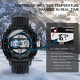 thumbnail image 5 of Men's Digital-Analog Sport Watch–Dual Time Display,Calendar, Alarm,Stopwatch,Waterproof Watch for Man with Silicone Strap Gift for Man, 5 of 8